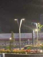 Y shaped modern designed garden pole light