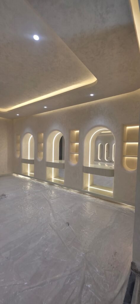 spa saloon mirror lighting-silicone profile lighting-newon project
