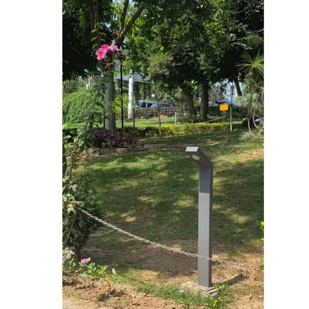 Customized outdoor lighting solutions featuring 3.5ft MS powder-coated bollard lights at Shifa Hospital H-8 Islamabad