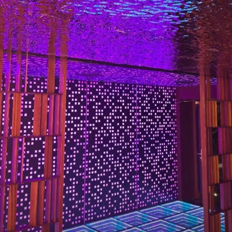 LED backlit CNC designed RGB wall at Move-n-pick custom lighting - innovation creativity, control