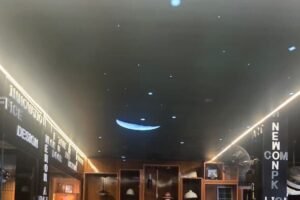 Night themed Starry backlit barrisol stretch fabric sky ceiling