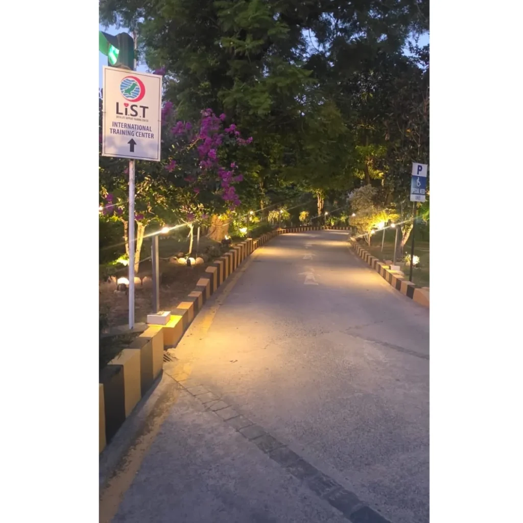 Custom bollard and tree lighting project by Newon in H-8 Islamabad