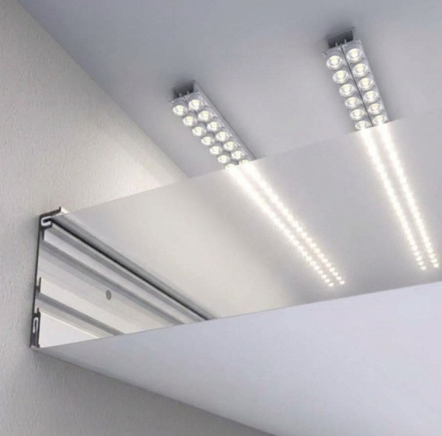 Two layer luminous stretch fabric ceiling Double Layer Luminous Stretch Fabric Ceiling | Dust-Proof Backlit System - Image 1