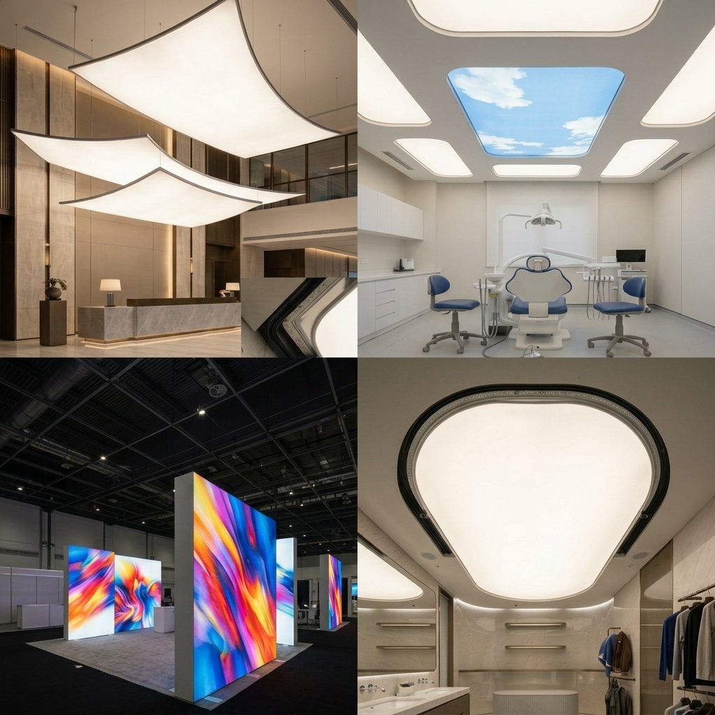 luminous stretch ceiling recessed_surface_suspended formats