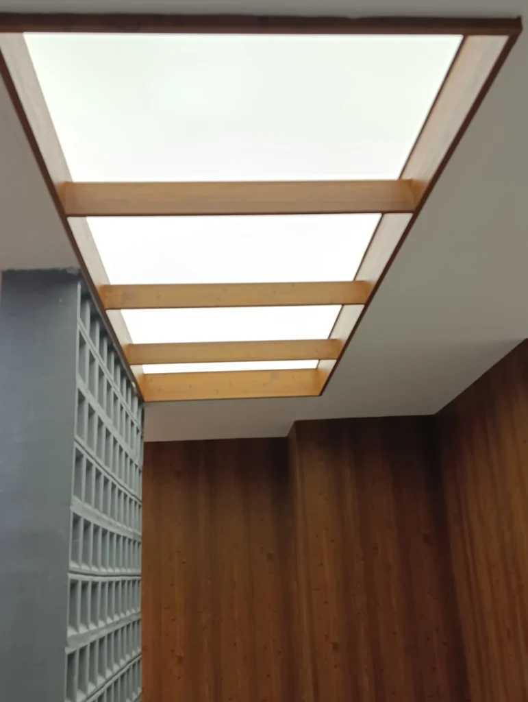 Premium stretch fabric backlit ceiling installed by newon